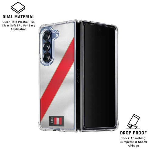 Peru Soccer Flag Galaxy Z Fold6 Clear Case